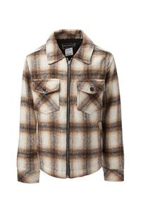 Plaid Flannel Zip Up Shacket