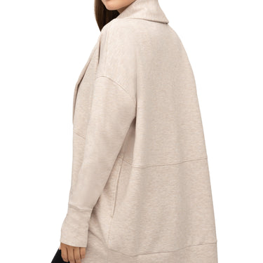 Soft Scuba Cardigan with Side Seam Pockets