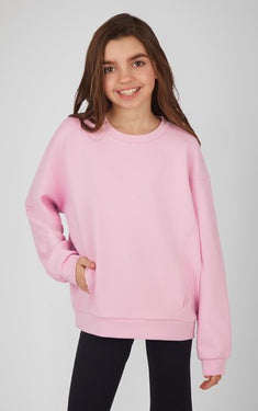 Girls Soft Scuba Zuri Crew Neck Sweatshirt