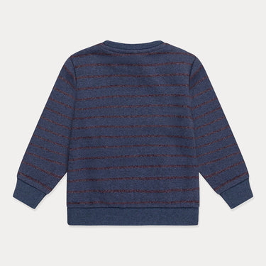 Toddler Sweatshirt Boys Crewneck Sweatshirt, Striped Soft Fleece