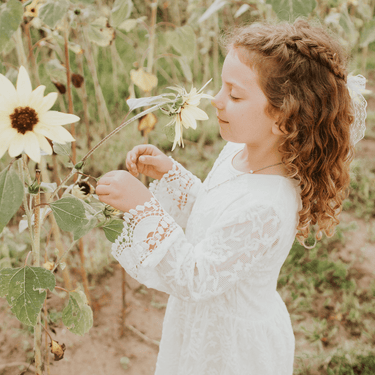 Ivory Lace Mommy & Me Dress - Child