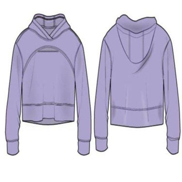 Girls Soft Scuba Hoodie with Front Keyhole