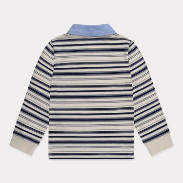 Toddler Boys Long Sleeve Polo Shirt, Cotton Striped Toddler Polo Shirt