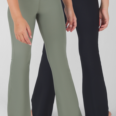 Girls Rib Everyday High Rise Flare Pants