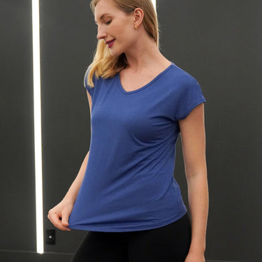 Short Sleeved Vneck Bamboo Top