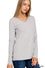 COTTON V-NECK LONG SLEEVE T-SHIRT