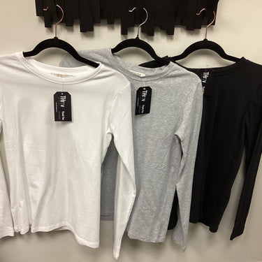 COTTON CREW NECK LONG SLEEVE T-SHIRT