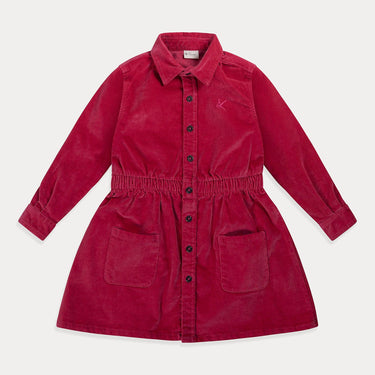 Toddler Dress, Corduroy Cotton Girls Dress Long Sleeve, Elegant