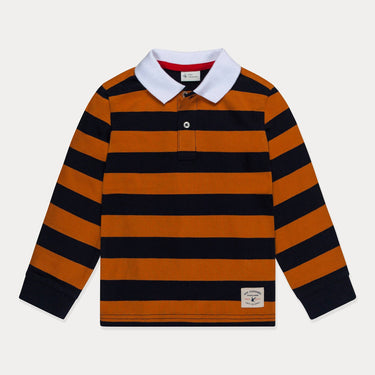 Toddler Boys Long Sleeve Polo Shirt, Toddler Rugby Shirt, Cotton Stripe