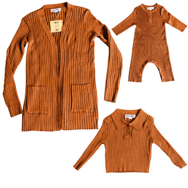 Camel Knit Collared Sweater - Child